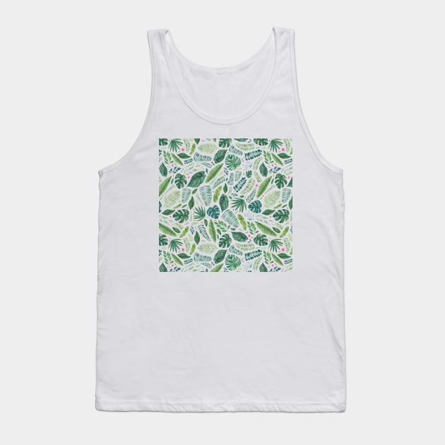 Tropical or Jungle Leaves Tank Top by Elena_ONeill